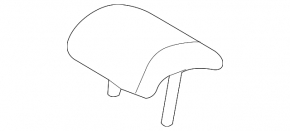 Подголовник 2 ряда центральный Lexus RX300 RX330 RX350 RX400h 04-09 кожа, серый, под химчистку