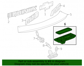 Mâner exterior hayon cu buton pentru deschiderea portbagajului, Chevrolet Equinox EV 24-26
