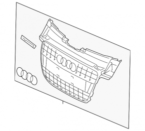 Решетка радиатора в сборе Audi A4 B8 13-16 рест глянец, S line, без эмблемы, облезло покрытие