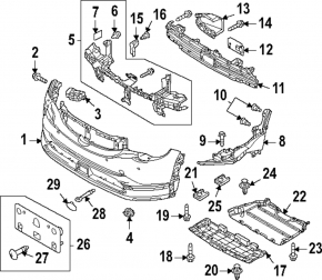 Grilă inferioară bară față Mazda MX-30 22-26