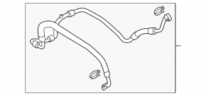 Трубка кондиционера компрессор-печка VW Jetta 13-16 USA 1.4T hybrid