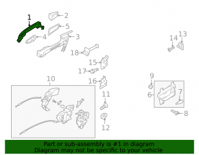 Ручка двери внешняя передняя левая Subaru Outback 10-14