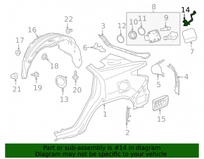 Замок лючка бензобака Lexus RX450h 16-22
