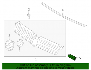 Grilă radiator emblemă VW Touareg 15-17