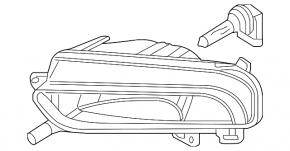 Противотуманная фара птф левая Audi A3 8V 15-16