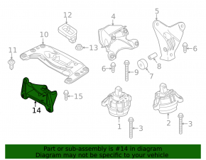 Кронштейн подушки АКПП BMW 5 F10 11-16 3.0T RWD