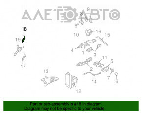 Петля двери нижняя задняя правая Ford Focus 00-11