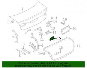 Защита крышки багажника Audi A3 8V 15-20 4d
