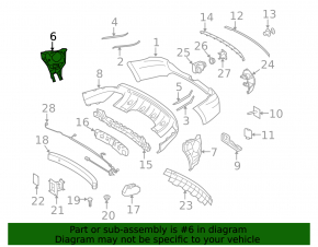 Крепление заднего бампера правое Mercedes W164 ML