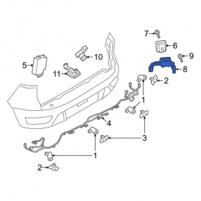 Кронштейн датчика слепых зон BSM правый Ford Ecosport 18-22