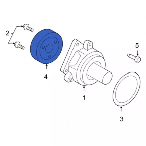 Шкив помпы охлаждения Ford Escape MK3 13-19 2.5, 2.0Т