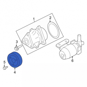 Шкив помпы охлаждения Ford Escape MK3 13-19 2.5, 2.0Т