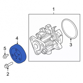 Шкив помпы охлаждения Ford Escape MK3 13-19 2.5, 2.0Т