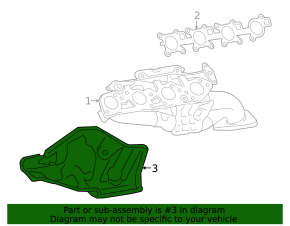 Защита коллектора левая Toyota Sequoia Tundra 08-16 4.6 5.7