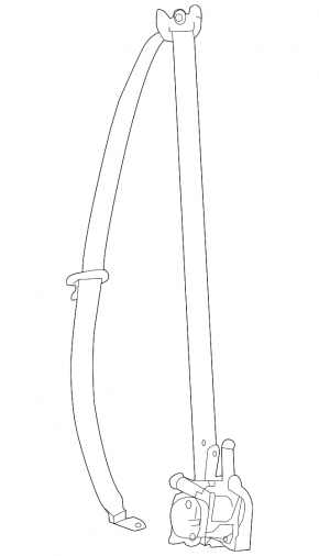 Пассажирский ремень безопасности Toyota Highlander 14-19 беж