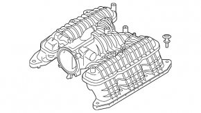 Коллектор впускной Porsche Macan 15-18 3.0T, 3.6T