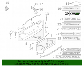 Эмблема надпись SE крышки багажника Ford Fusion mk5 19-20