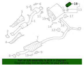Насадка глушителя Subaru Forester 14-18 SJ 2.0