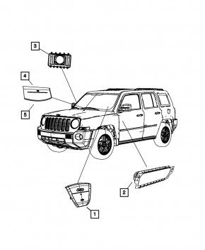 Подушка безопасности airbag пассажирская в торпеде Jeep Compass 11-15