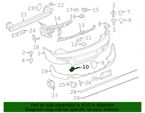 Capac cârlig remorcare bara spate stânga Mini Cooper Clubman F54 16-24