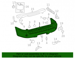Bara spate goală Toyota Sequoia 08-16