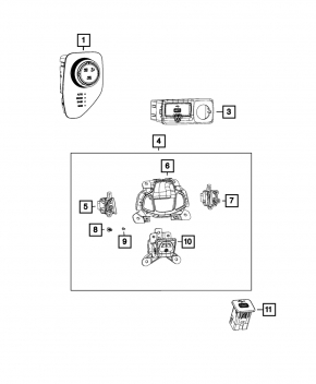 Кнопка паркинга Jeep Renegade 15-18