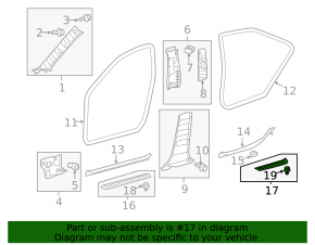 Накладка порога внешняя задняя правая Toyota Camry v50 12-14 usa черная
