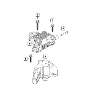 Кронштейн подушки двигателя левый Jeep Cherokee KL 19-23