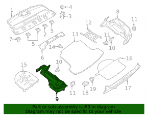 Обшивка арки левая Nissan Altima 13-18