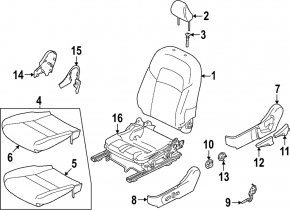 Водительское сидение Nissan Sentra 20-23