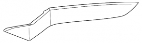 Ornament aripă spate dreapta Kia EV6 22-24 negru lucios