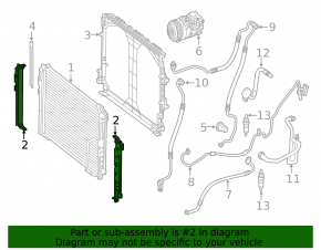 Capac radiator condensator aer condiționat stânga Mercedes GLC 43 AMG 16-19