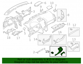 Накладка передней панели левая Ford Explorer 16-19 беж, царапина