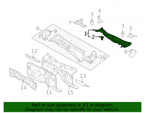 Решетка дворников пластик Lexus GS300 GS350 GS430 GS450h 06-11