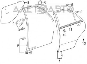 Уплотнитель двери задней правой Lexus IS200 IS300 99-05