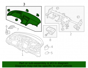 Торпедо передняя панель без AIRBAG Honda CRZ 11-16