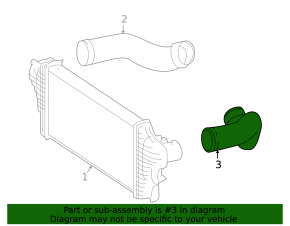 Патрубок интеркулера левый Mercedes W164 ML 07-11 3.0d