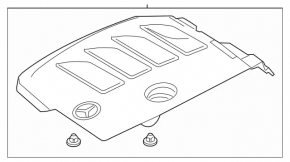 Накладка двигателя Mercedes C-class W205 300 19-21