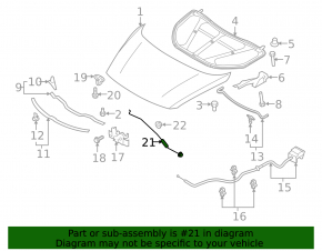 Опора упор капота Mazda CX-9 16-23