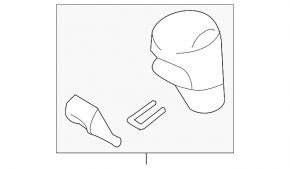 Buton schimbător de viteze din piele neagră pentru Mazda CX-50 23-25