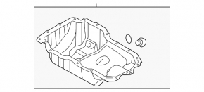 Поддон масляный Hyundai Accent 20-22 1.6