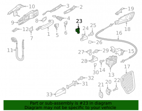 Петля двери верхняя задняя левая Audi A3 8V 17-20 4d, 5d, 2 части