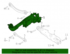Цапфа задняя правая Ford Escape MK4 20-26 FWD порван сайлент