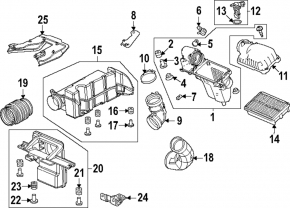 Резонатор воздушный Honda CRV 23-26 HEV