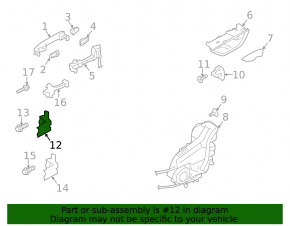Петля двери верхняя задняя левая Subaru Forester 19-24 SK