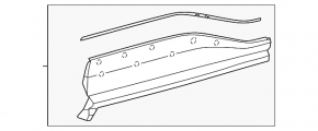 Ornamente ușă spate dreapta inferioară Toyota bZ4X 22-26
