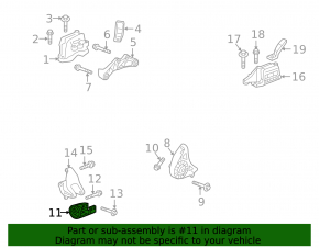 Подушка двигателя задняя Chevrolet Traverse 18-23 3.6