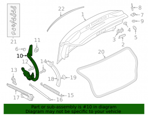 Петля крышки багажника правая Audi A6 C8 19-24