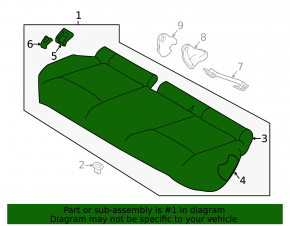 Задний ряд сидений 2 ряд Nissan Rogue Sport 17-18 ткань черная с серой вставкой, надрыв