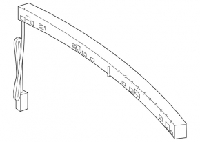 Stop de frână Mercedes Clasa C W205 15-21 cu ornamente negre